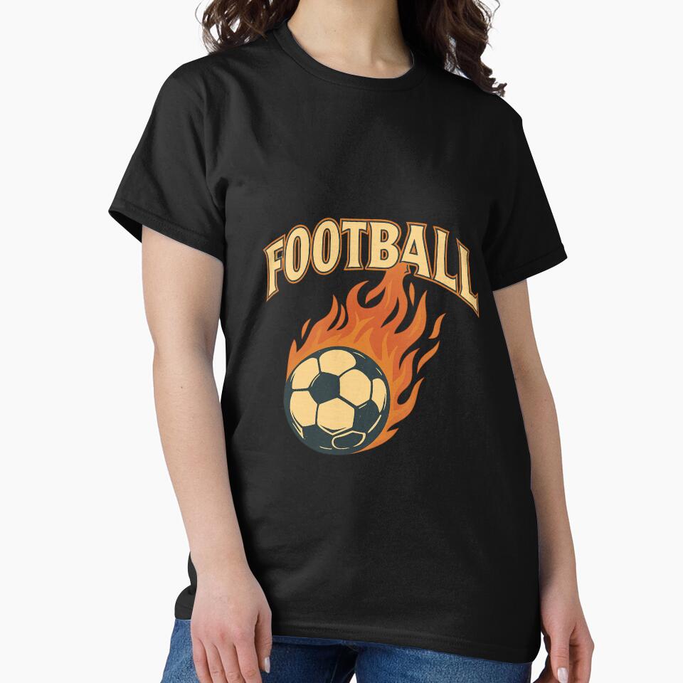 Football Flames – Vintage Soccer Ball Design for True Fans by darkan1