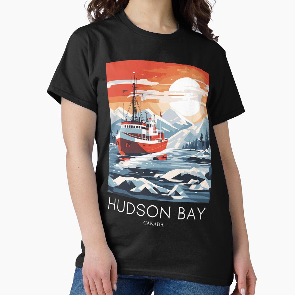A Pop Art Travel Print of Hudson Bay - Canada by StudioRedKoala