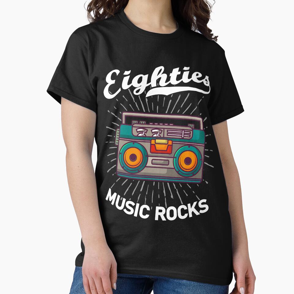 Eighties Music Rocks 80s Boom Box Gift by DelightfulDude