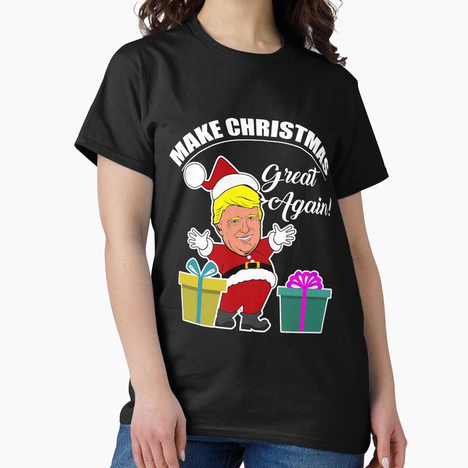 Make Christmas Great Again Donald Trump T-Shirt by AllStarMerch