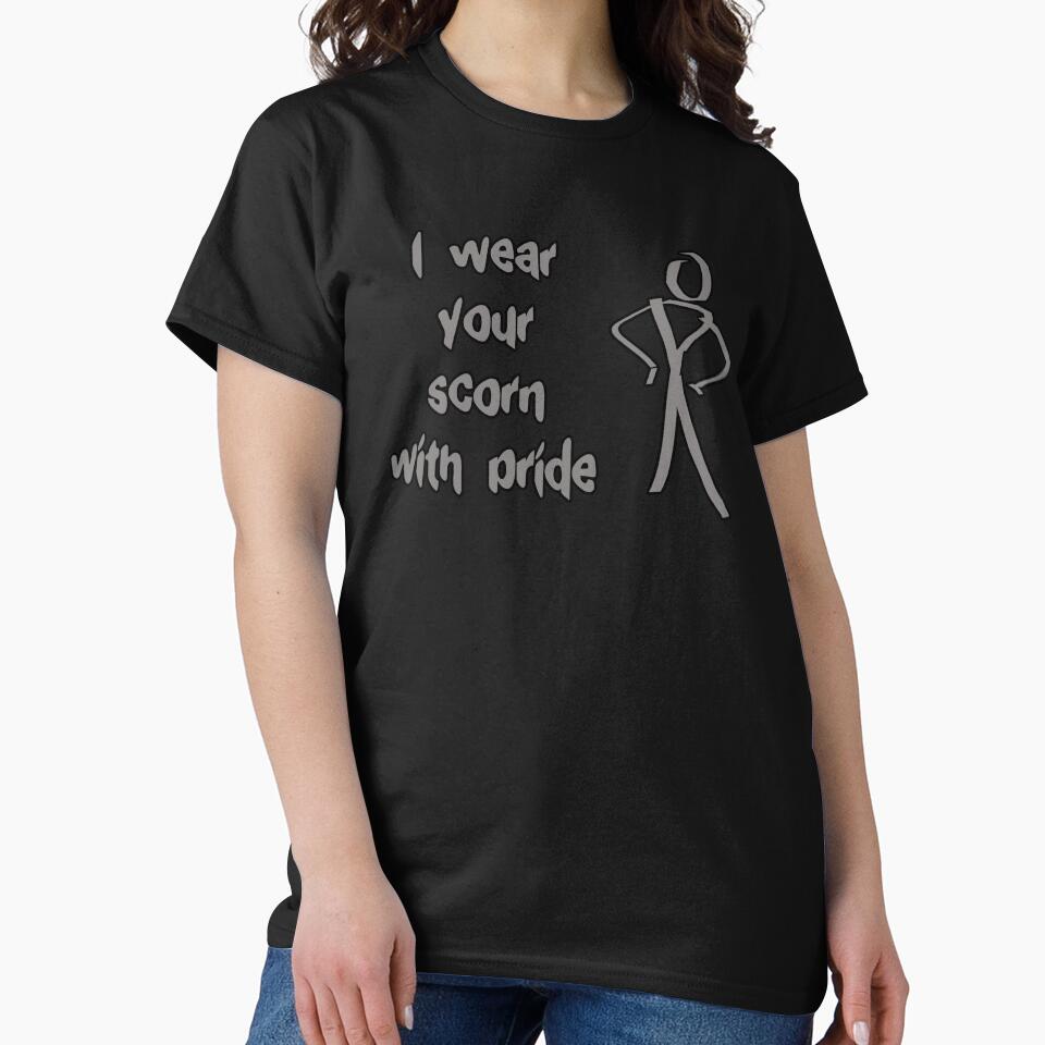I wear your scorn with pride (stick man) by SolidEarthArt