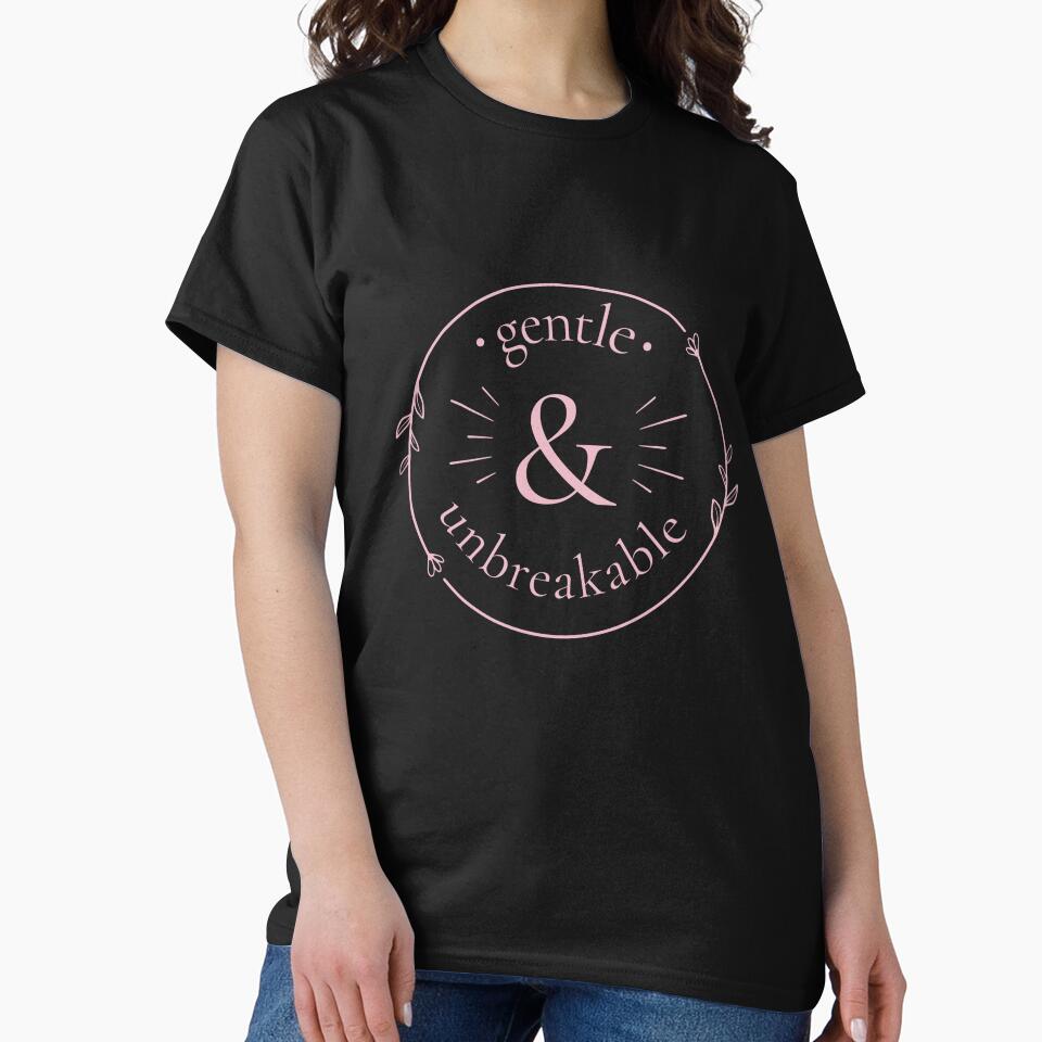 Gentle & Unbreakable - Blush on Black by Soft Power Club