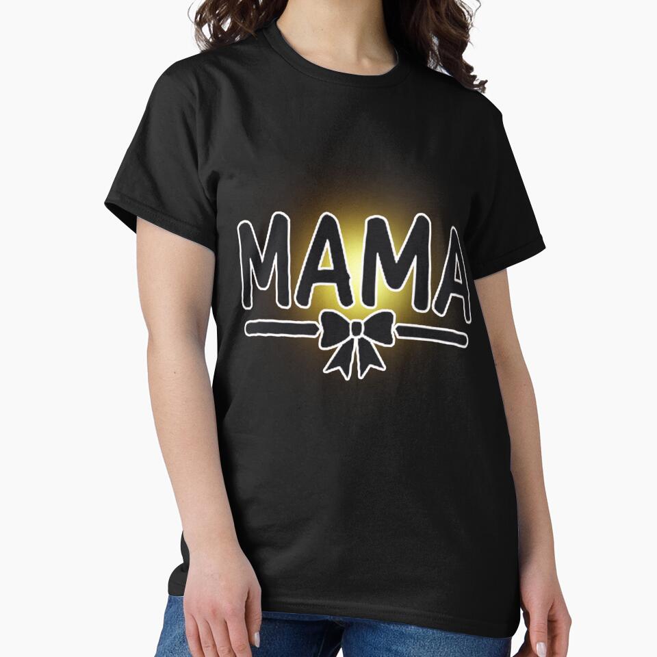 Custom Mama Minimalist Design with a "Glowing" or Neon Effect. by PriyaMagic