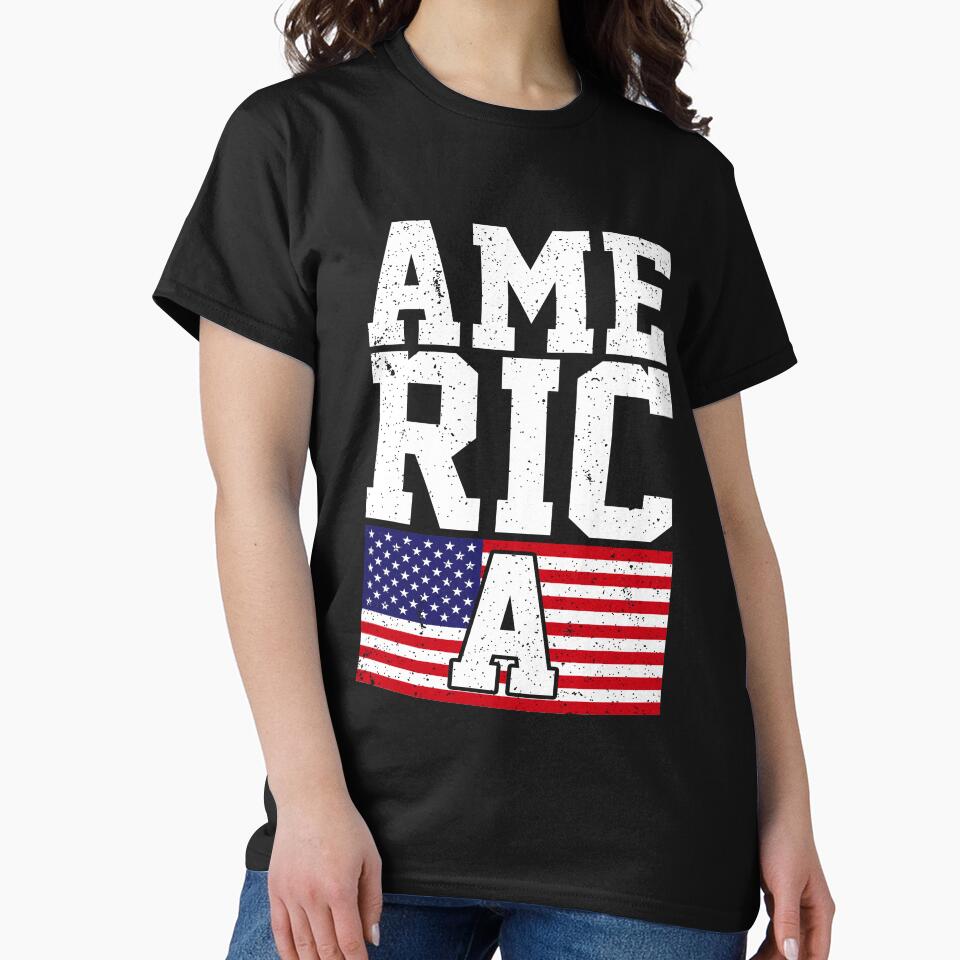 American Flag T-Shirt for Men and Women by AllStarMerch