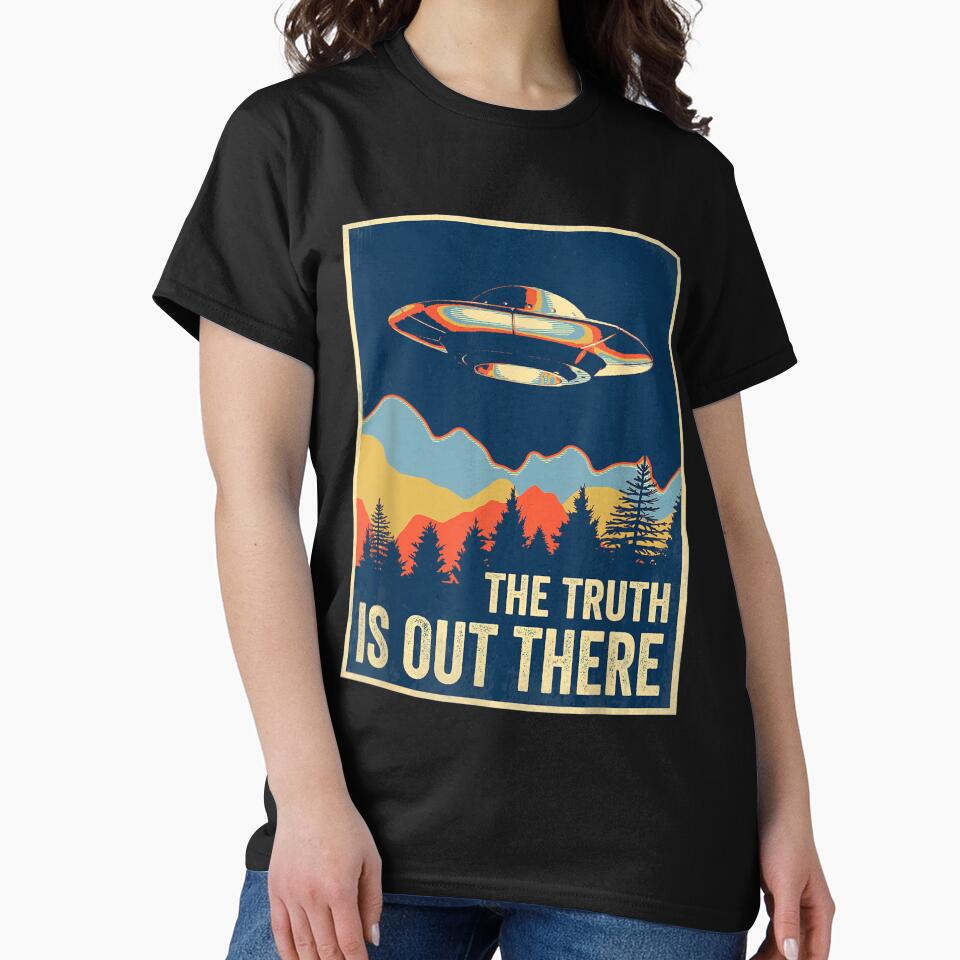 The Truth Is Out There Retro Vintage UFO by Qudkin