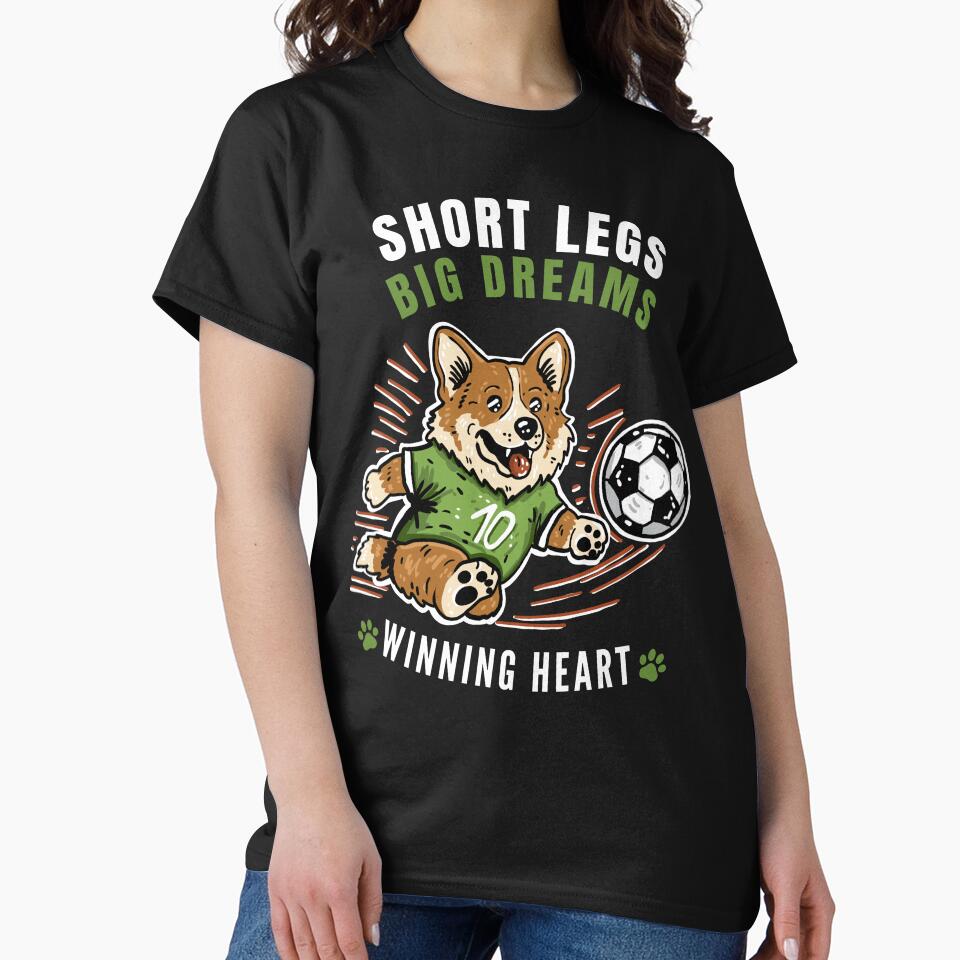 Funny Soccer Corgi Dog - Short Legs Big Dreams by Volta Studio