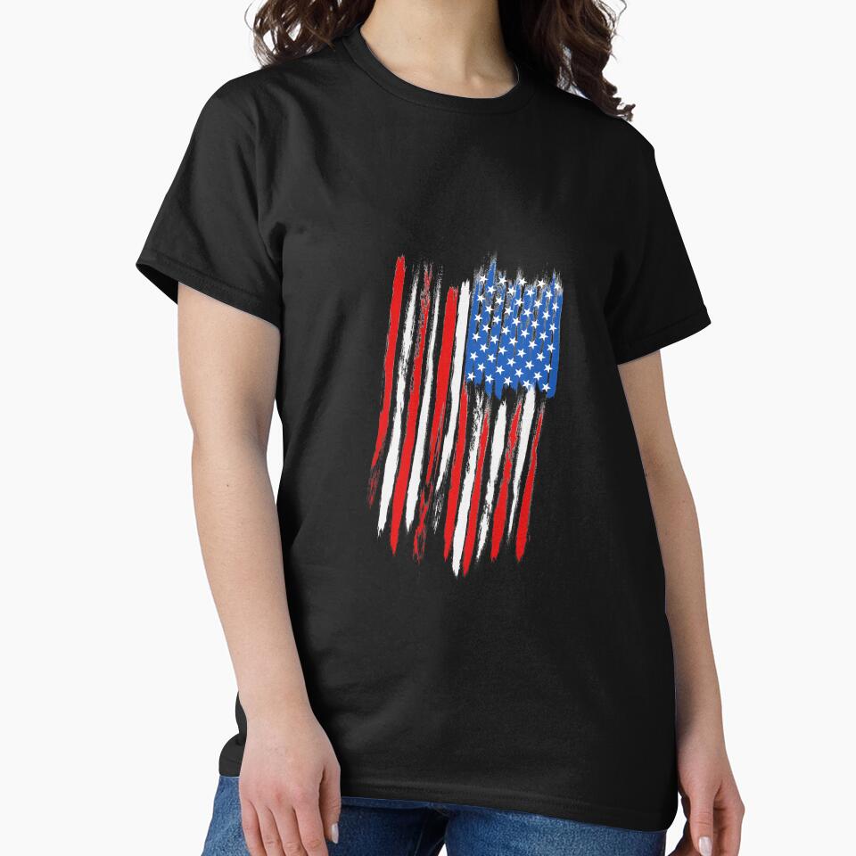 Distressed USA Flag Design T-Shirt For Men and Women by AllStarMerch