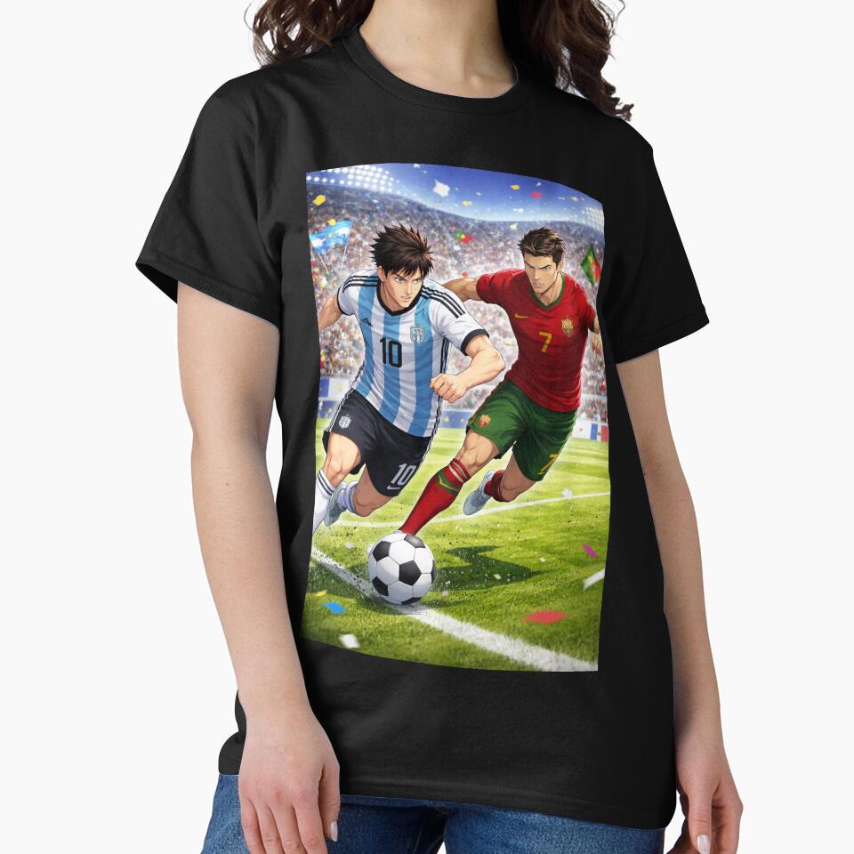 Anime Football Legends Clash Argentina vs Portugal Dynamic Match Art by digitalbob60