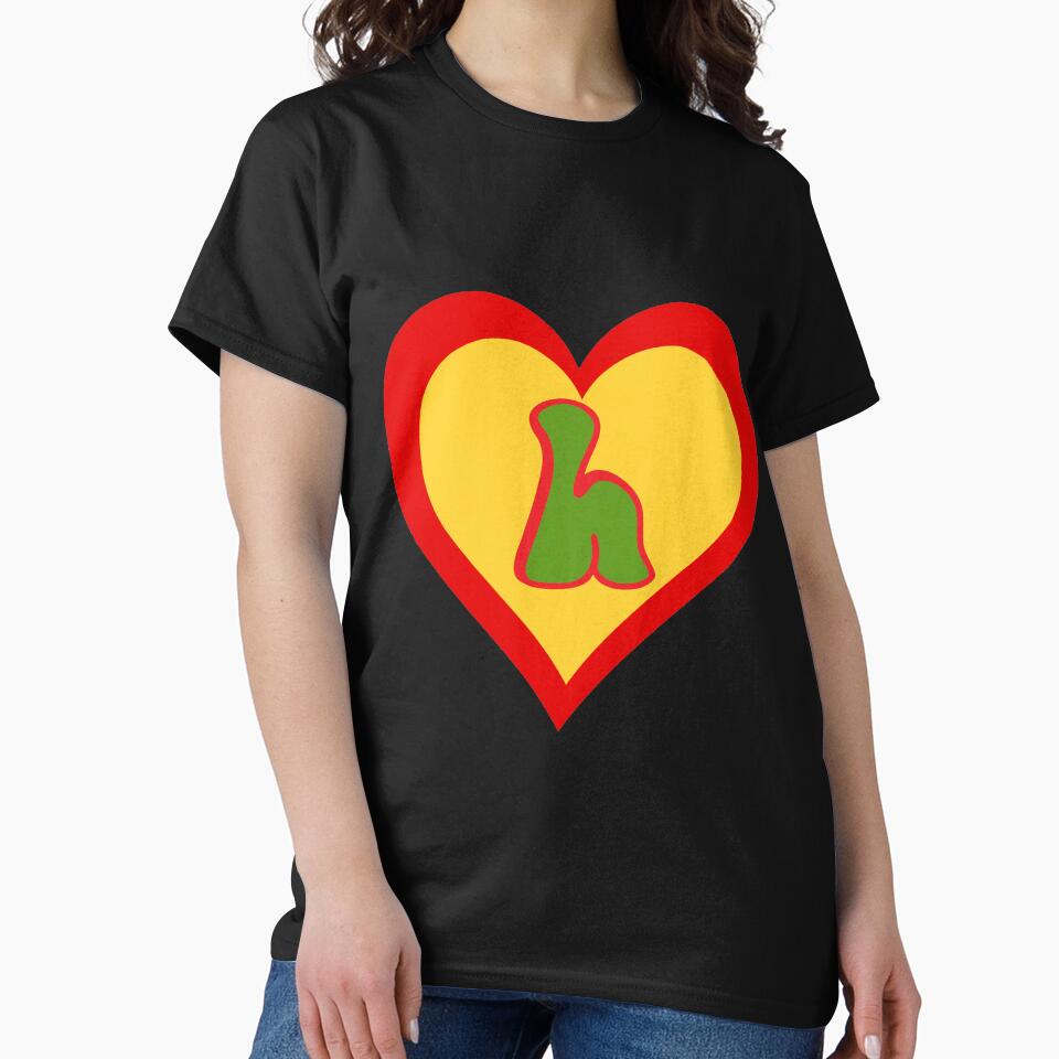 Heart in multicolor design with h in centre... by anidiots-studio