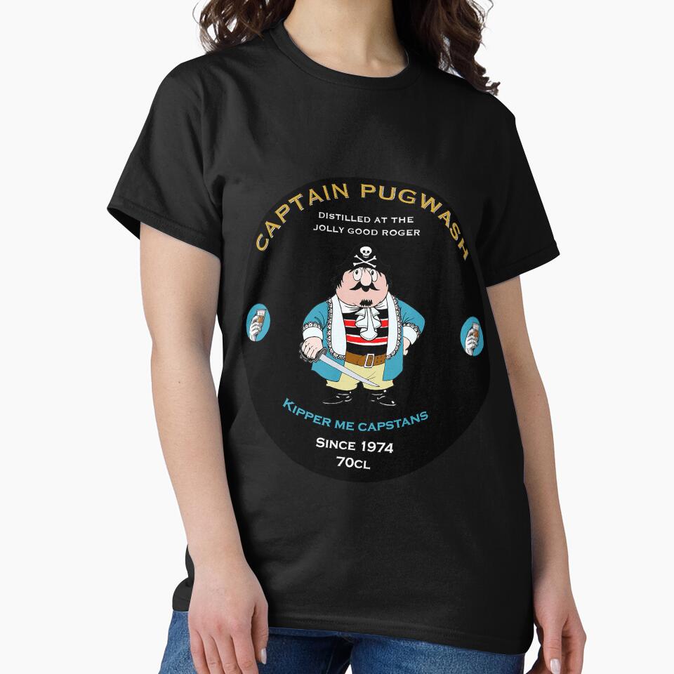 Captain Pugwash Rum - Funny Parody 1970s UK - Captain Pugwash Rum - Pub Shirt - Love Rum by happygiftideas