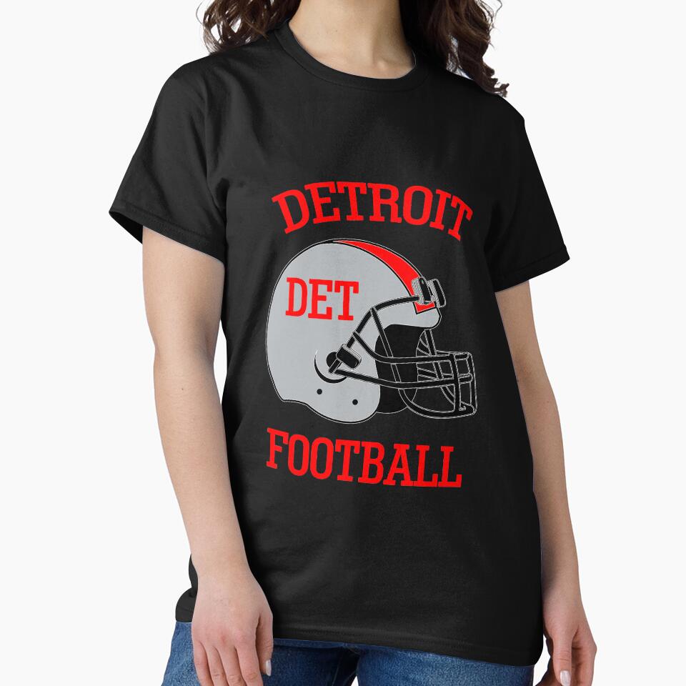 Detroit Football T-Shirt for Men and Women by AllStarMerch