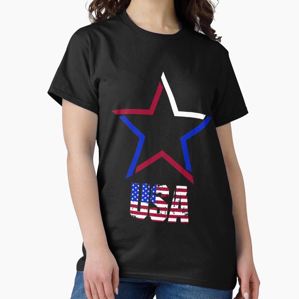Star | USA T-Shirt for Men and Women by AllStarMerch
