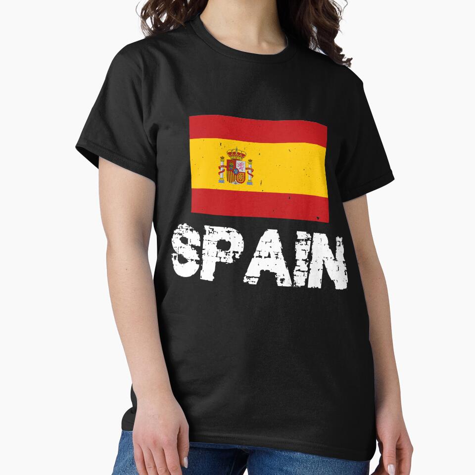Spain Flag T-Shirt for Men and Women by AllStarMerch