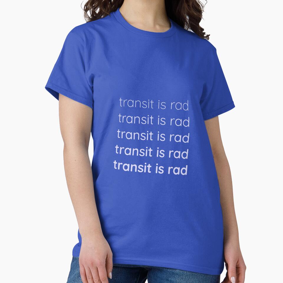 Transit is rad light on dark by RMK Creative