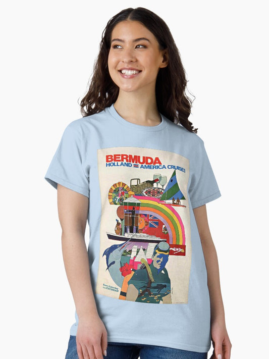 Bermuda retro poster Classic T-Shirt