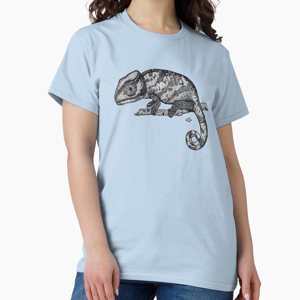 Chameleon in ink by Luke Landwehr