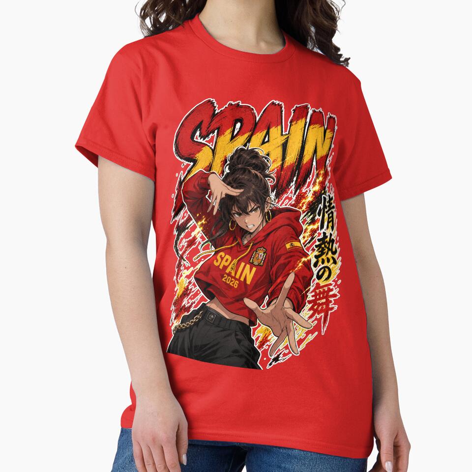 Spain Anime Girl Soccer World Cup 2026 by Senpai Syndicate