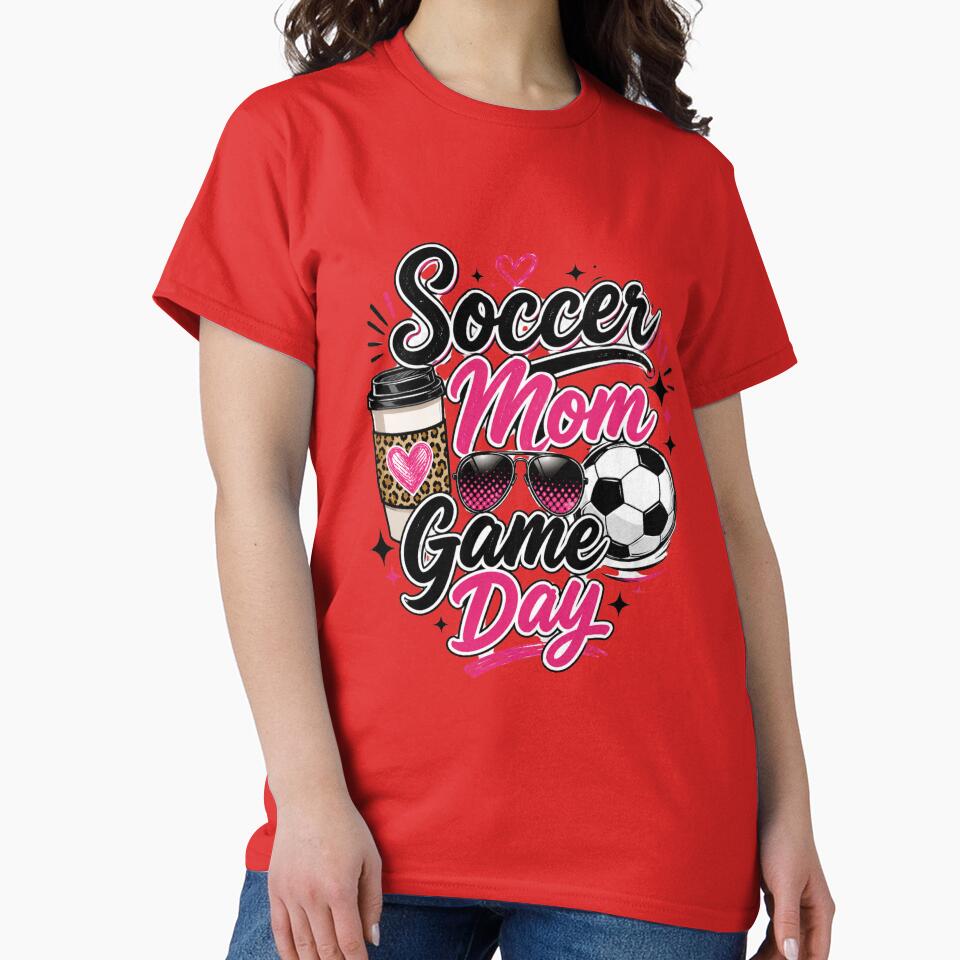 Soccer Mom Game Day Cute Fan Design by Stickers  Designer
