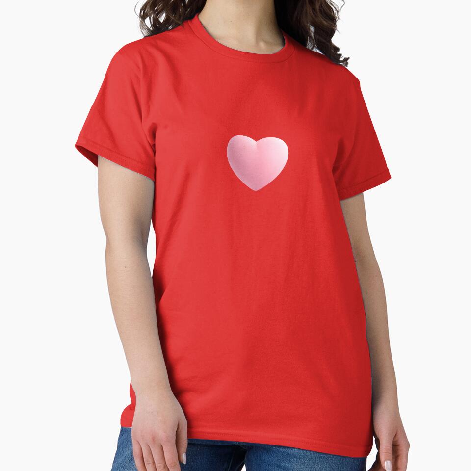 Valentine's Day Pink Heart Oversized T-shirt by Holadiseno