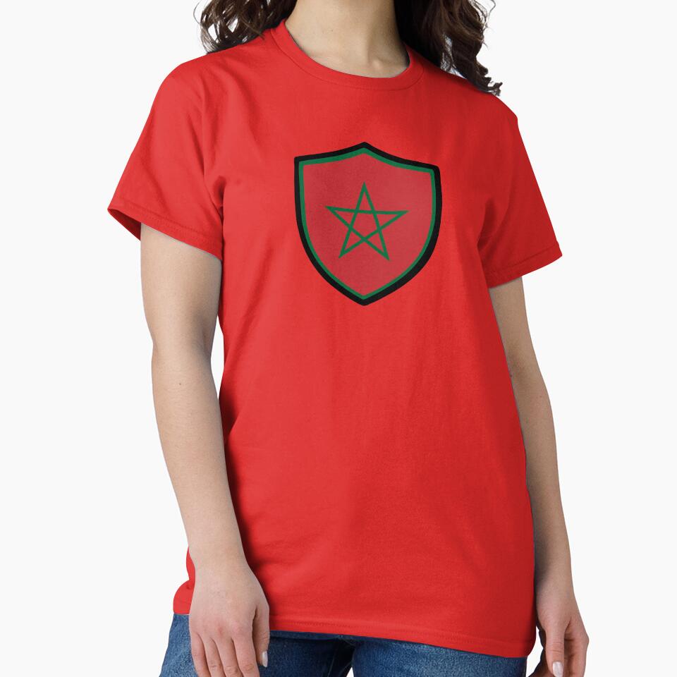 morocco flag shield emblem graphic by GlobalPrintArt