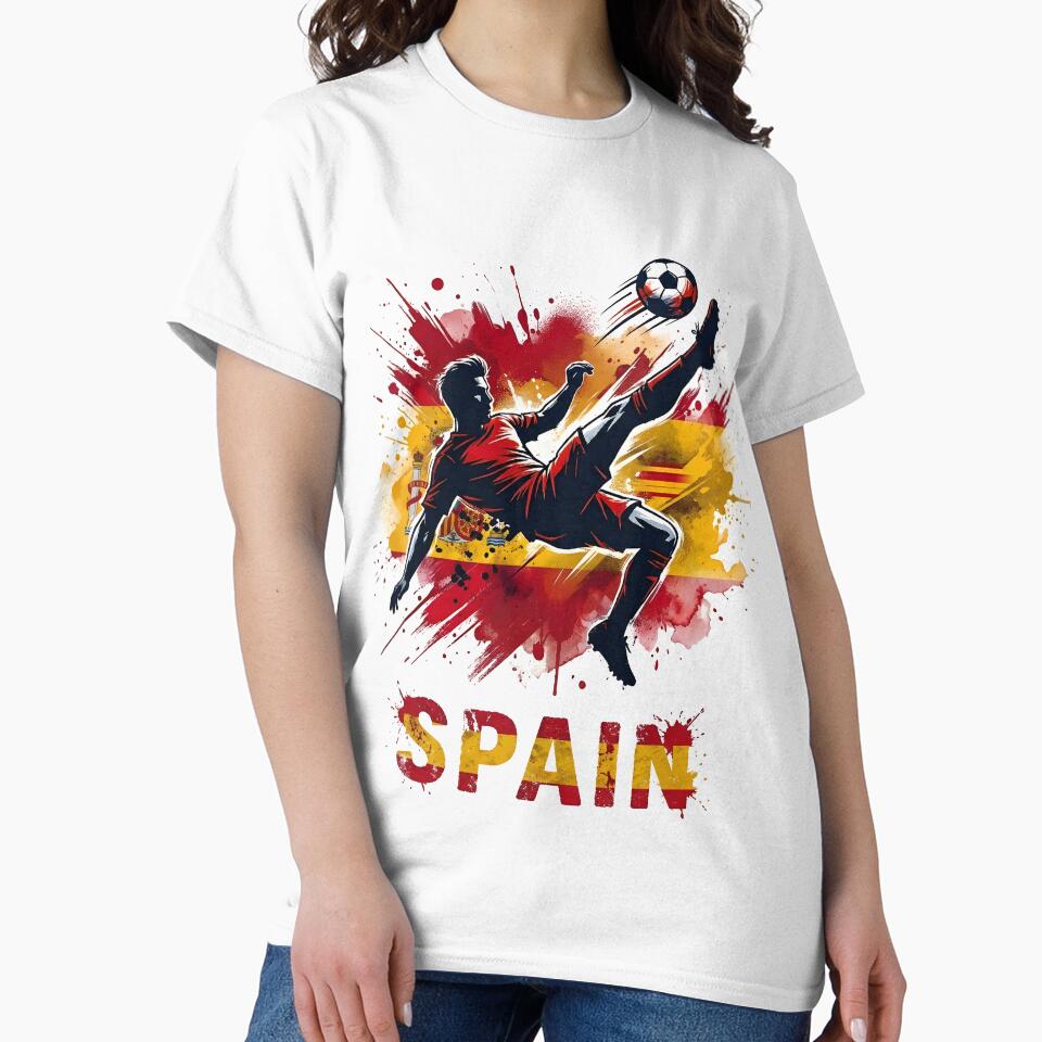 Spain Soccer Fan T-Shirt | Red Yellow Football Pride Tee | Spanish Fan Gift 2026 by 3ac-Arts