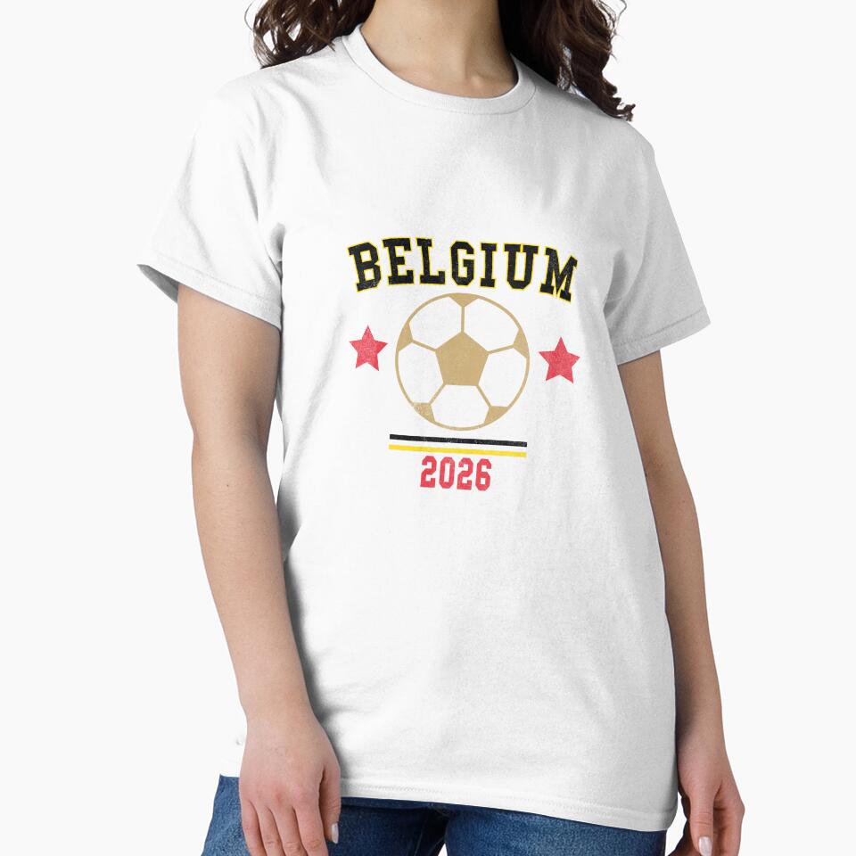 Belgium — Vintage Soccer Tee by C & T ArtLab