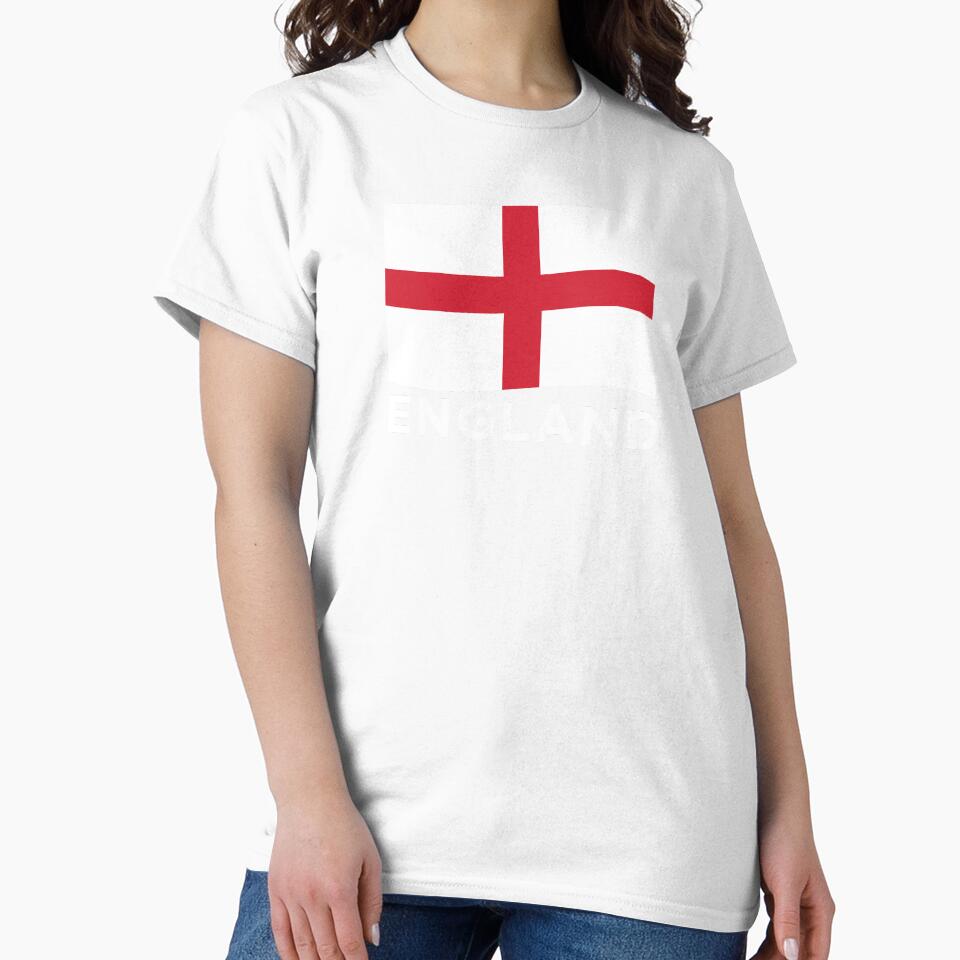 England Wave Flag (Text Under on Blue) by STUDIO-72