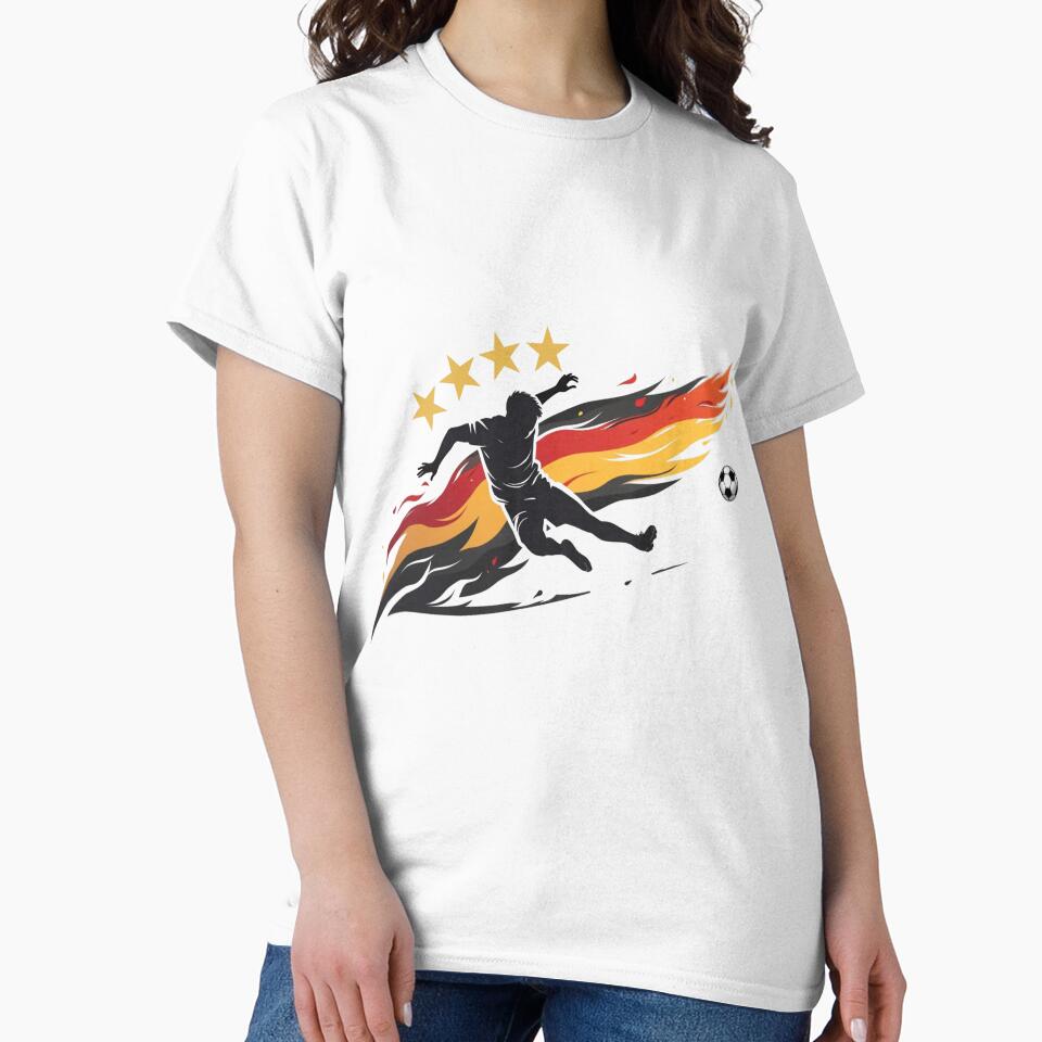 Dynamic German Soccer Player Silhouette Art by PMTaurus
