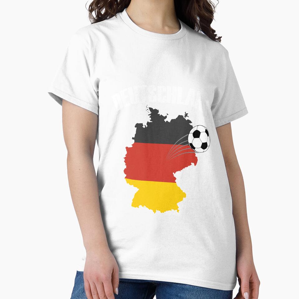 Deutschland Football Map - German Flag Soccer by TravelScientist
