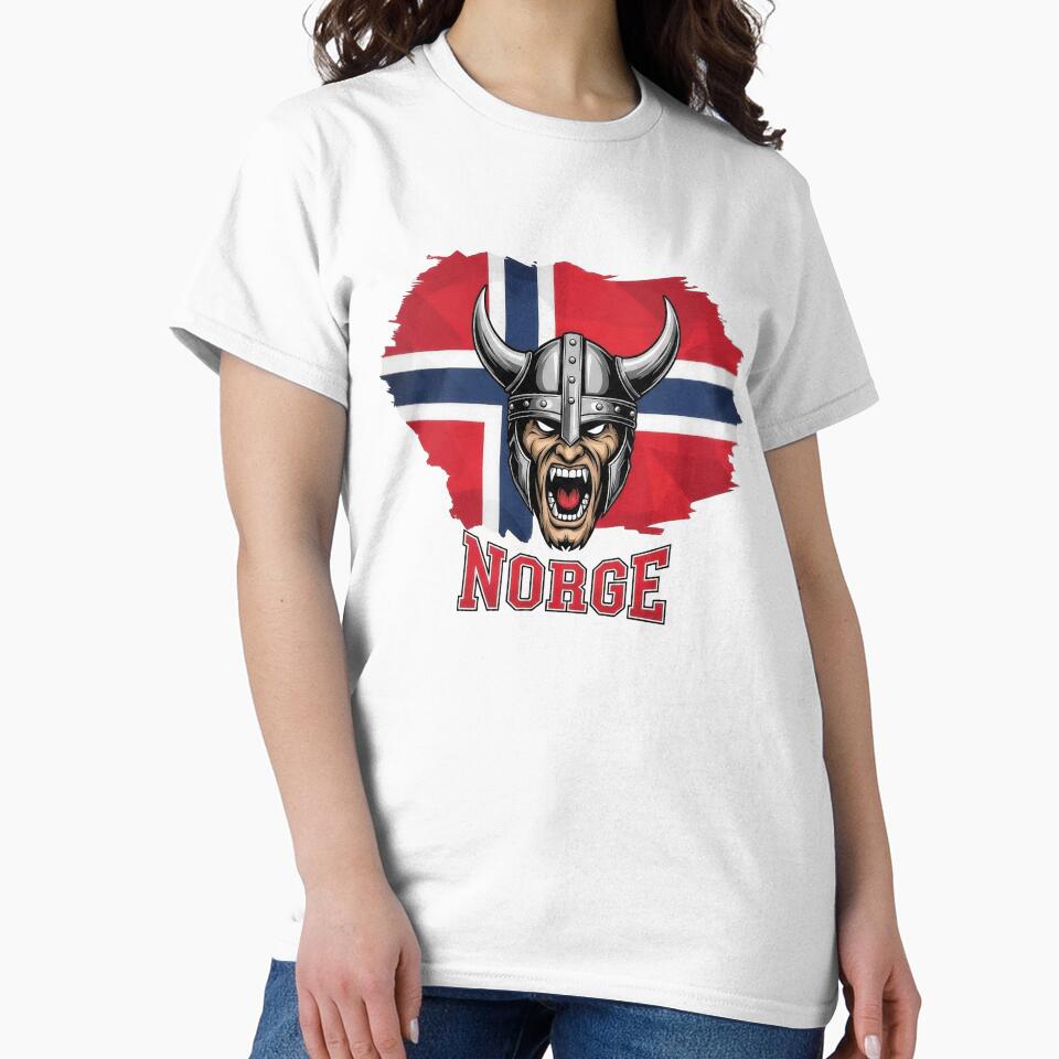 Norway Soccer Viking Berserker Tee by Majorprint