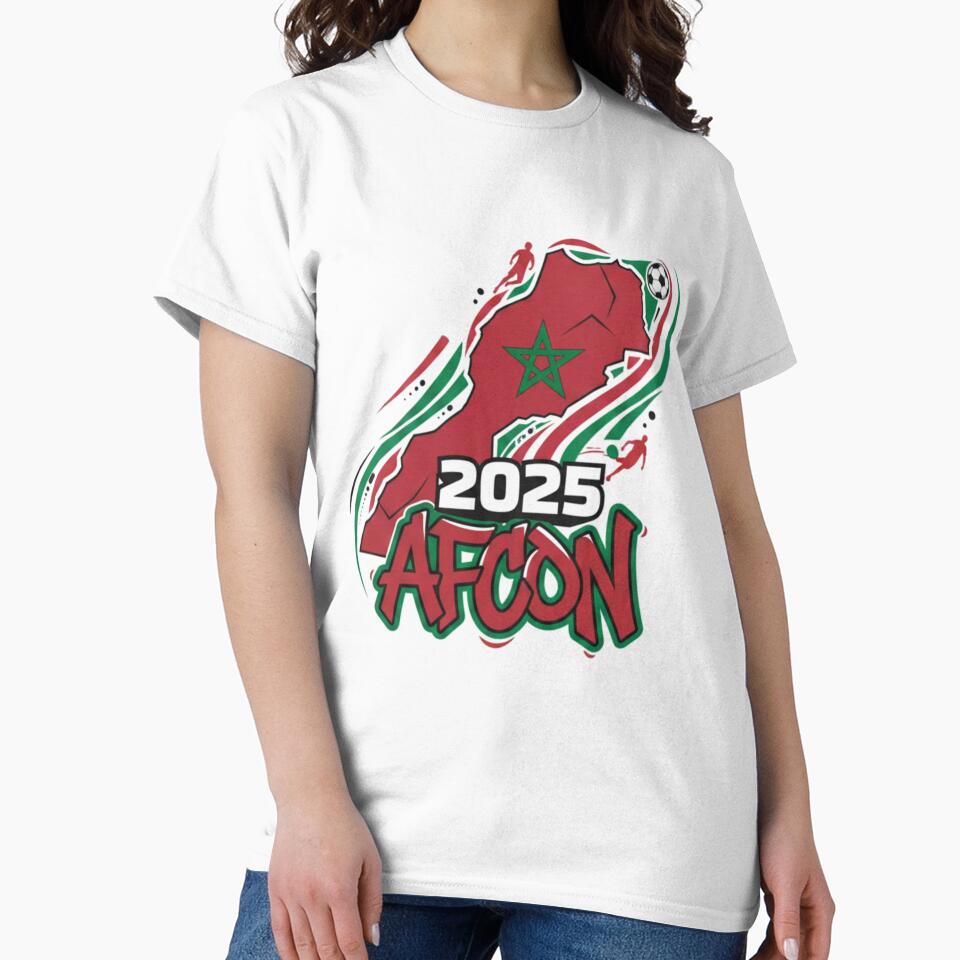 AFCON 2025 Morocco Map Football Graphic – African Soccer Art by AGRO ART