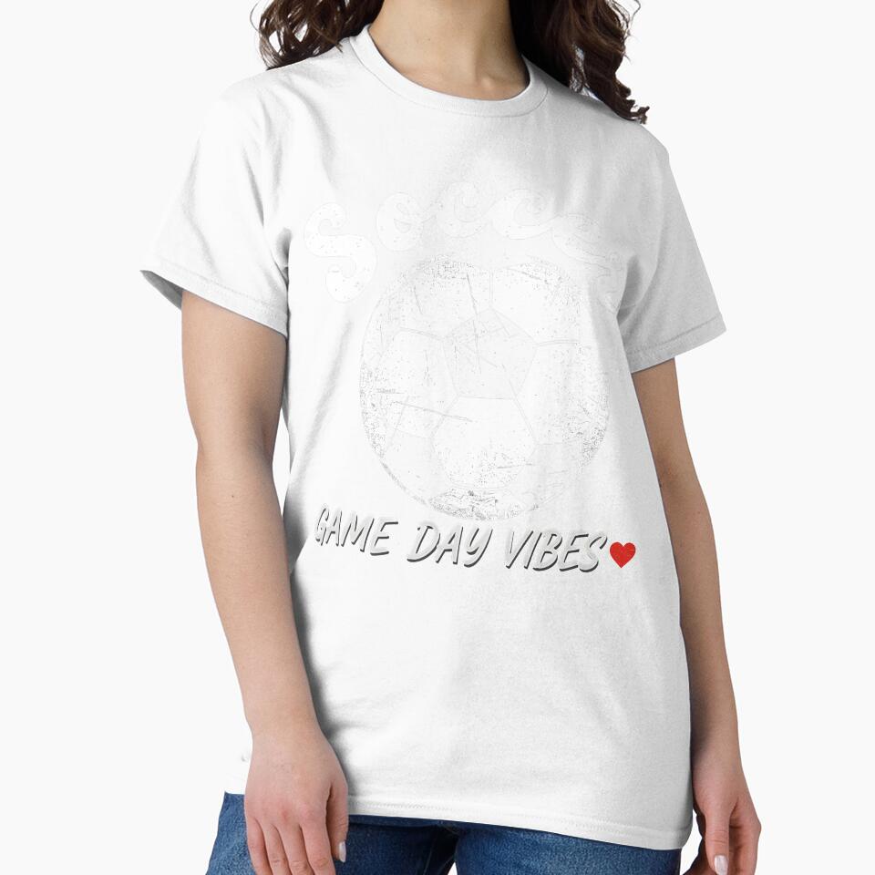 Vintage Soccer Game Day Vibes Heart by LiviuGligoros