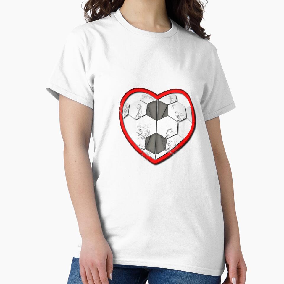SoccerBall Heart Shirt by CreativeStrike