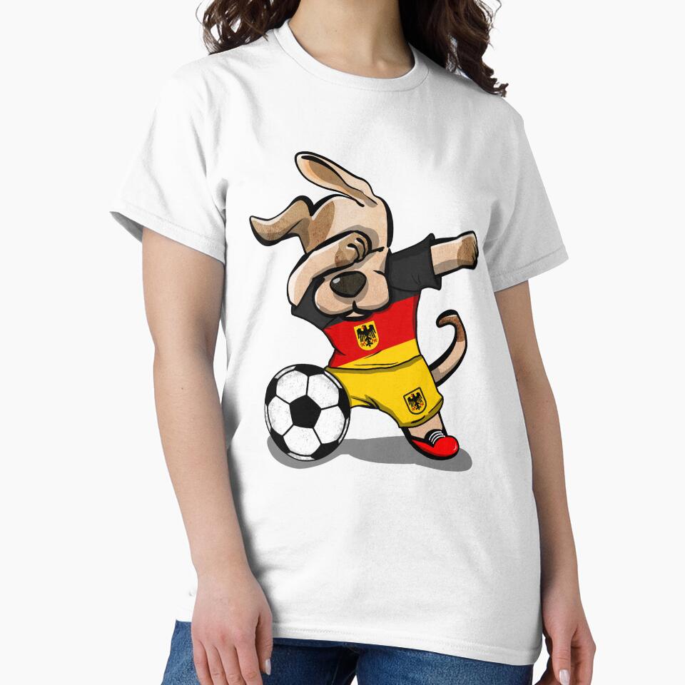 Dabbing Dog Germany Soccer Jersey German Football Lover Gift by DesignCube
