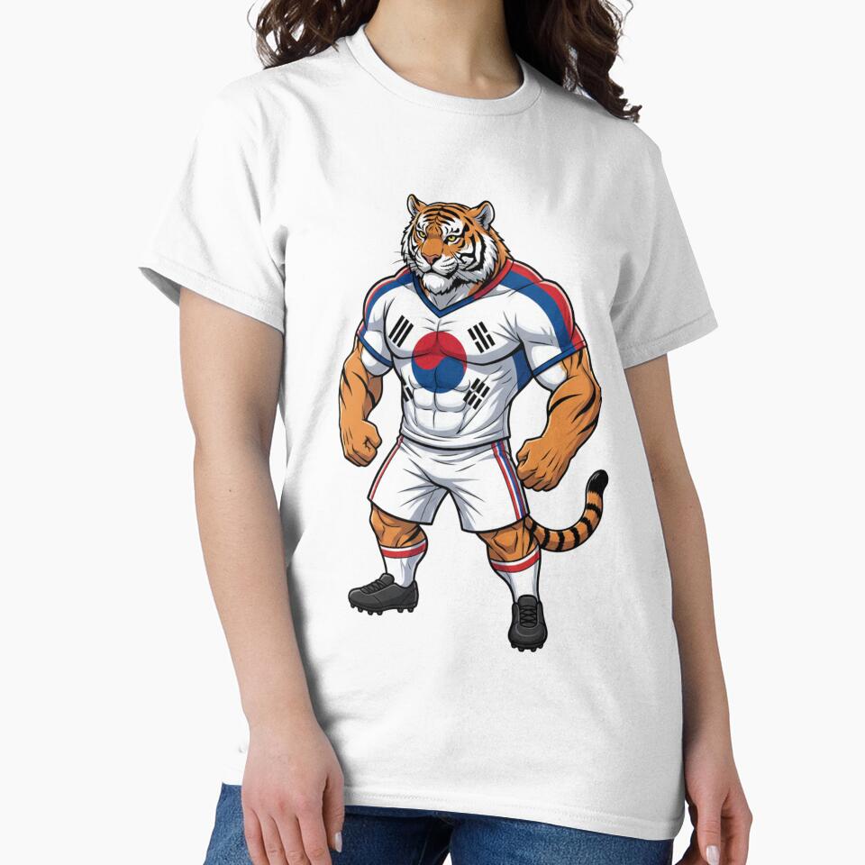 Strong South Korean Tiger Football Mascot 2026 by ArtByKatti