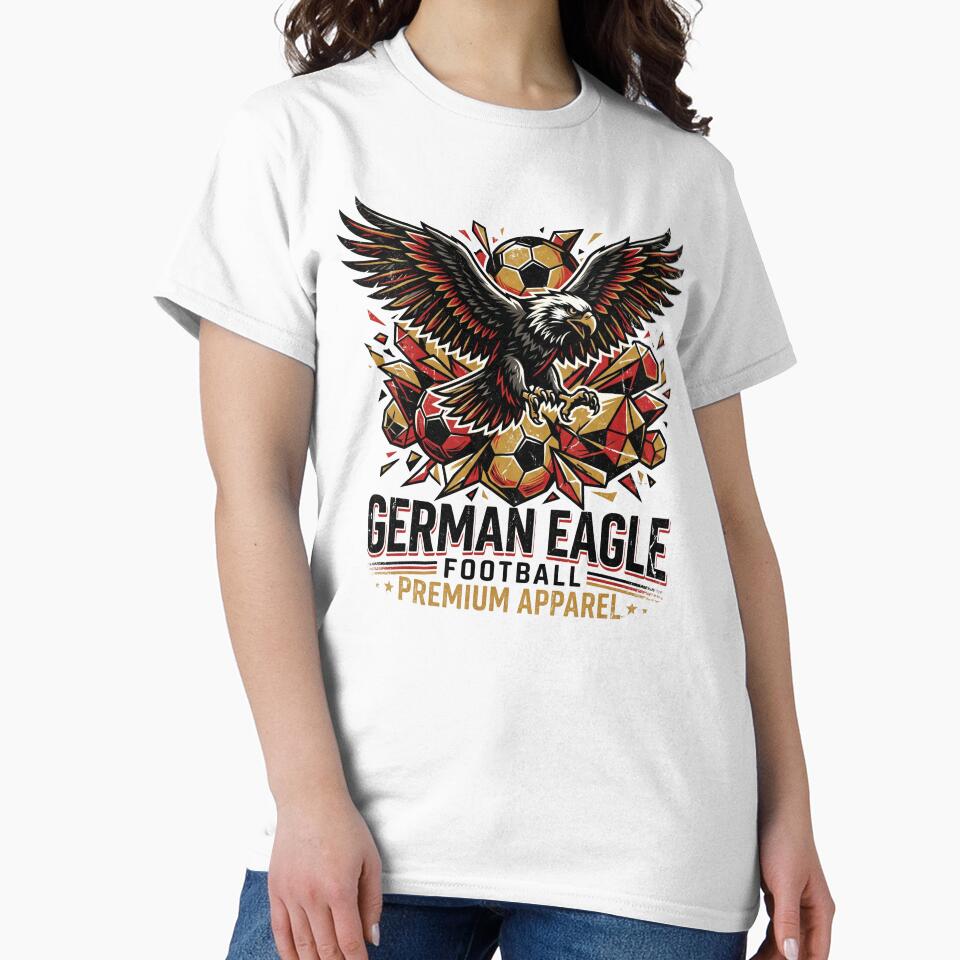 German Eagle Football Wings — Premium Apparel Black Gold Design by David Mateo ArtWorks