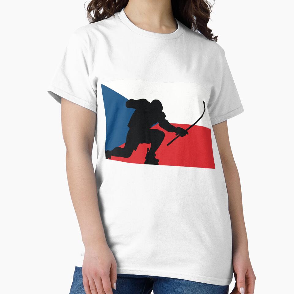 Czech Ice Hockey Silhouette Celebration by CanvasTee