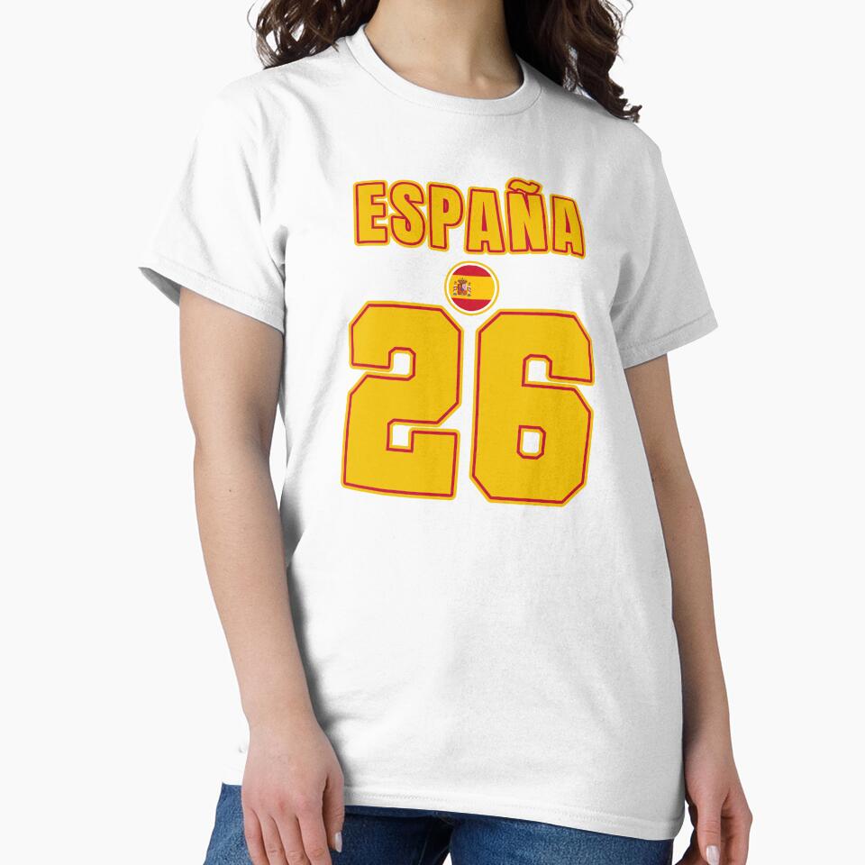 Spain 26 Football Shirt Style Design – Spain National Team Apparel by The Hairy Melon