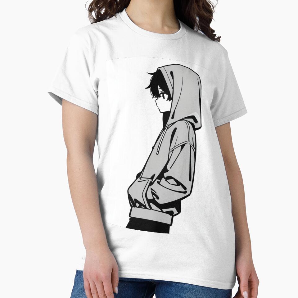Fashion - Man in Gray Hoodie Hood Up Streetwear Anime Variant 2 by AnimeShin