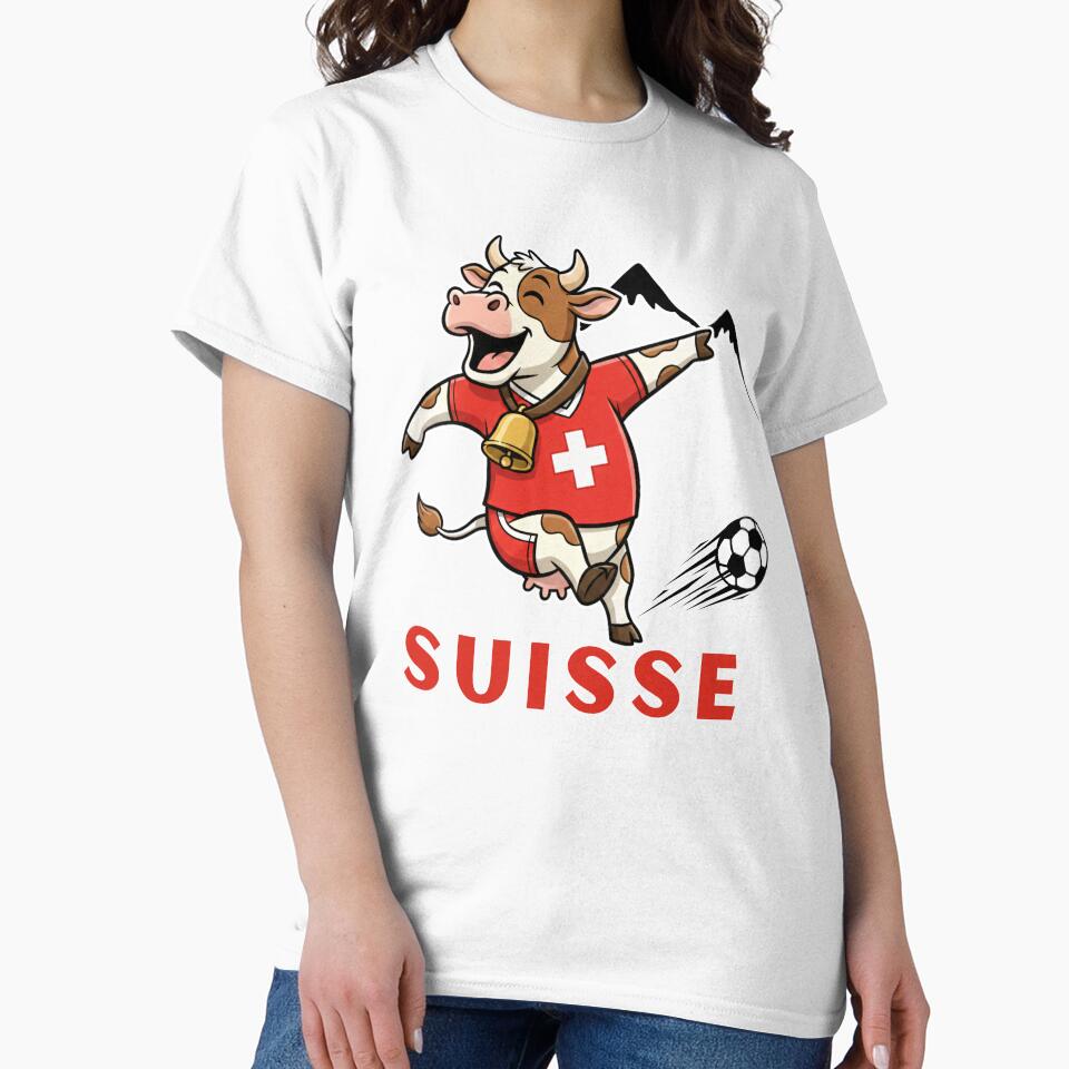 Suisse Soccer Fan - Funny Cow Switzerland Football Alps - Game Supporter Swiss Team by BeaverFriends
