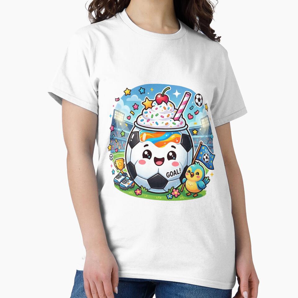 Cute Soccer Ball Milkshake Mascot - Kawaii Football Goal Celebration by M.Store