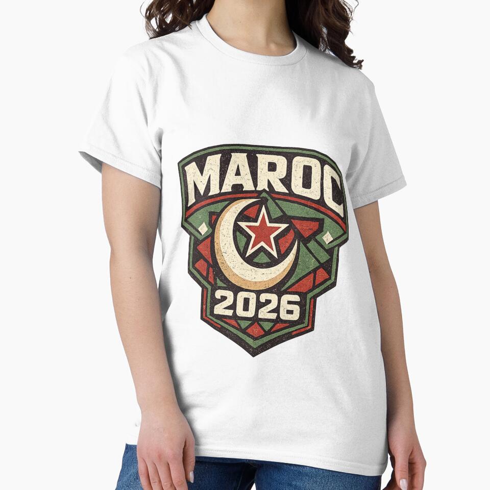 Morocco 2026 Retro Vintage Football Fan T-Shirt by ArthUpscale