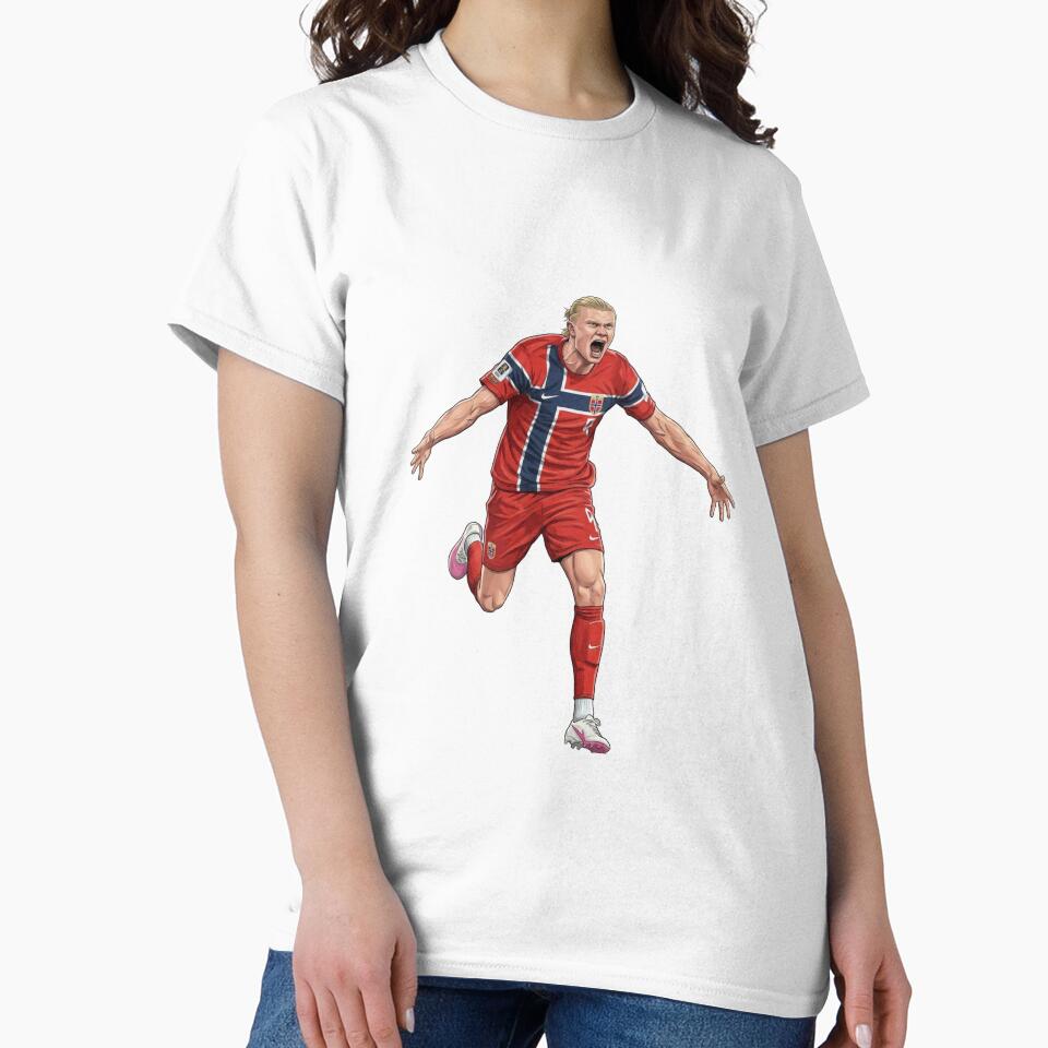 Erling Haaland Inspired Football Fan Artwork by Mialunaa