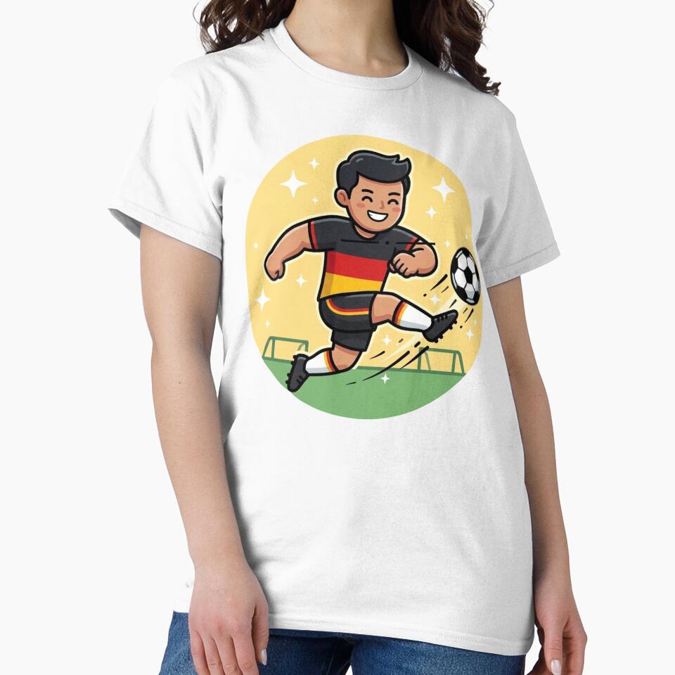 Cute Soccer player Icon | Red  Yellow Black Football Jersey by Shape Snip Studio