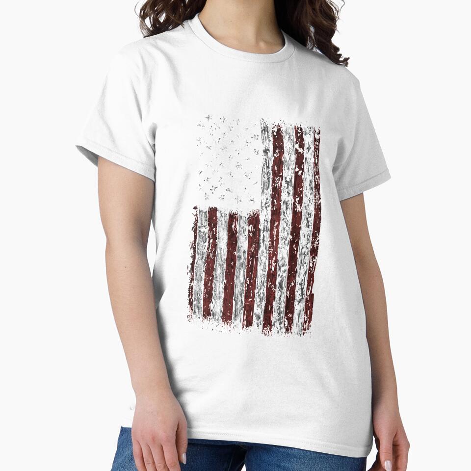 Vintage American Flag Long Sleeve Shirt Men Usa Flag T-Shirt by pourvasecandi