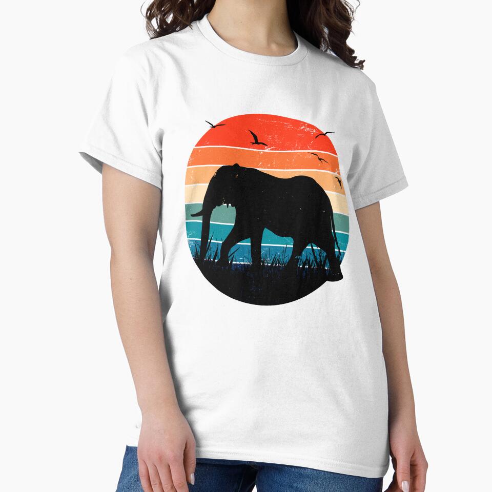 Retro Elephant T-Shirt by BSFT