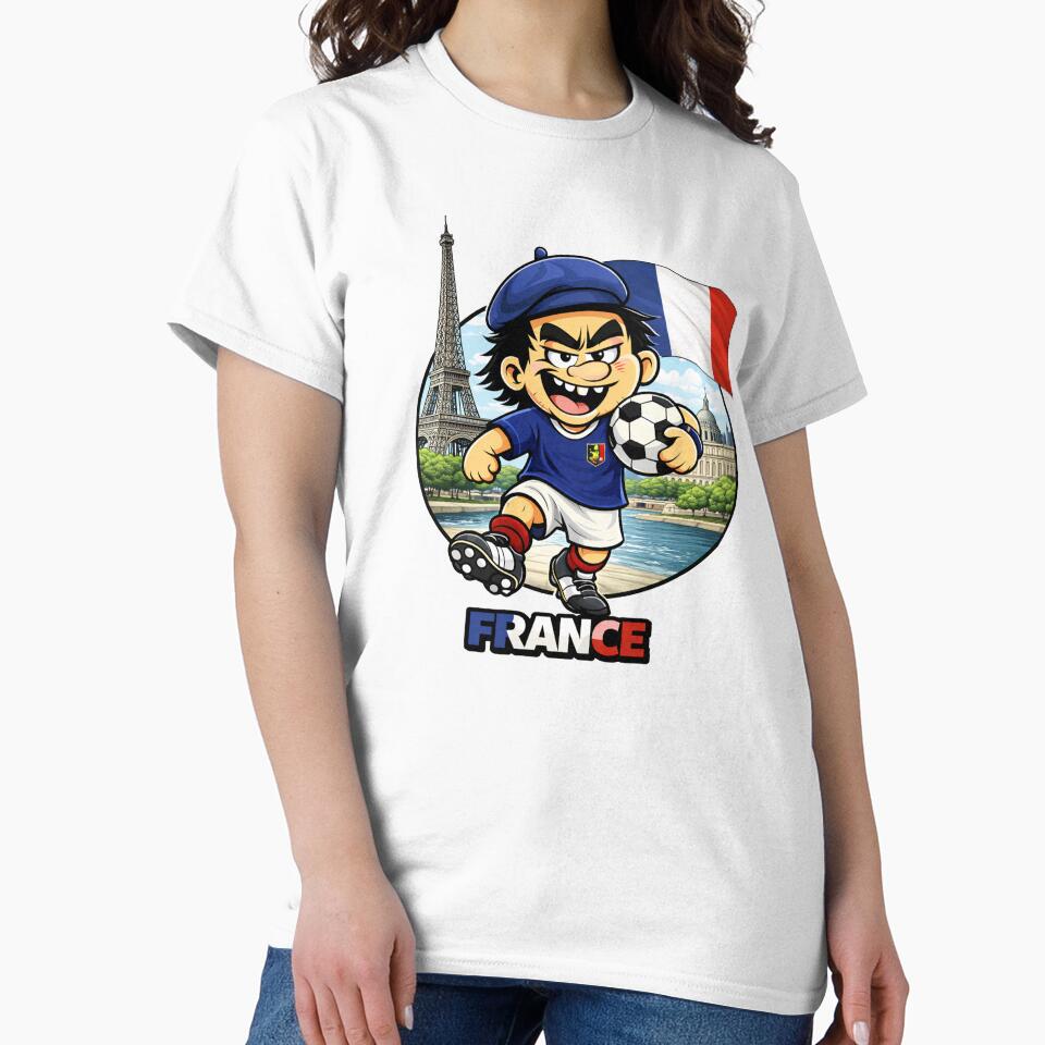 France Soccer Fan Cartoon Shirt by theKcodeHQ