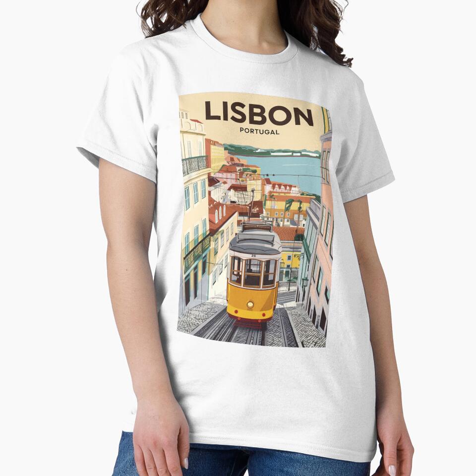 Lisbon Vintage Travel Poster by TravelerRat