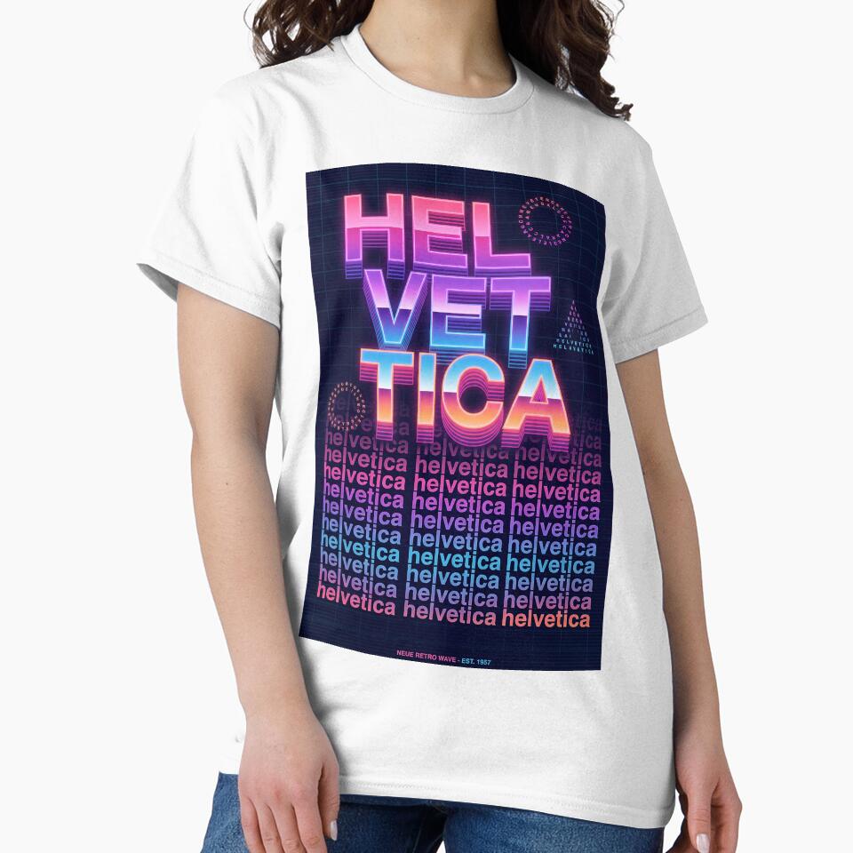 Helvetica Retro Wave by DesignByMcEvoy
