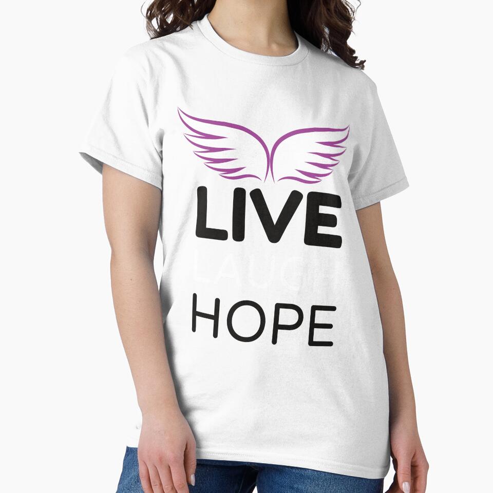 Live Laugh Hope - Short Motivational Quote | Colorful Fashion Hope Typography by Delandor
